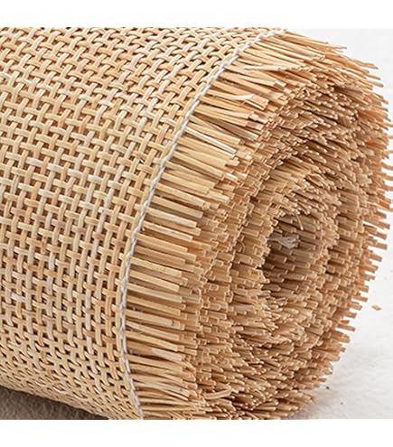 Feyart Natuurlijke rotan riet singels vierkant gaas radio-geweven rietgaas (50 x 50 cm) - Upcycle meubels, doe-het-zelf projecten, woondecoratie