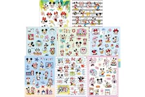 SIMYRON 160PCS Adesivi Topolino-Mickey e Minnie Adesivi Anime impermeabili Bambini Adolescenti Adesivi per laptop in vinile per adulti Bottiglia d'acqua Bagagli Skateboard Decalcomanie Graffiti Patch