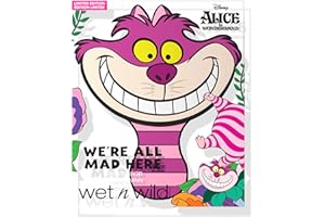 Wet n Wild Alice in Wonderland We're All Mad Here Espejo de Mano, Accesorio Portátil con Temática de Alicia en el País de las Maravillas, para Retoques Sobre la Marcha, con Agarre Cómodo