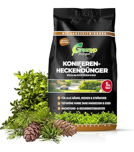 Thuja Dünger 5kg - Spezialdünger Für Koniferen, Zypressen & Nadelbäume - Reichweite 100m²