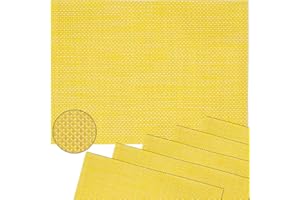 MATCHES21 HOME & HOBBY Matches21 - Manteles individuales (6 unidades, plástico, 45 x 30 cm, lavables), color amarillo