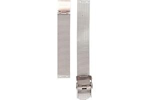 Skagen Watch straps for women, 14 mm, silver stainless steel, original replacement strap for 358SSSD, silver, Bracelet