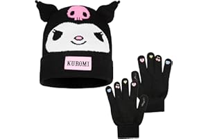 Hello Kitty Sanrio - Accessori invernali per ragazze, cappelli, sciarpe, guanti, opzioni da 2 o 3 pezzi, berretto lavorato a maglia, regali kawaii per adolescenti