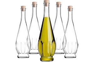 Botellas de cristal KADAX 750ml, 40 unidades, botellas de licor vacías con corcho, botellas de aguardiente de cristal, botellas para rellenar licor, vino y aguardiente, botellas de vino