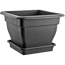 Großer Pflanzkübel 48x48 Cm – 3er Set, Wetterfest, Mit Entwässerung, Für Garten & Balkon