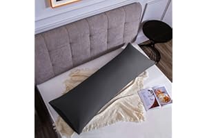 Poligino Poszewki na poduszki podwójne łóżko 50 x 150 cm, Poszewki z Mikrofibry Zamknięcie Koperty - Ciemnoszary