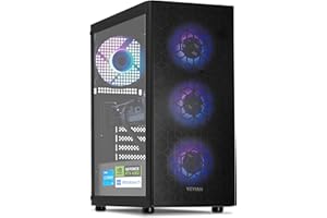 YEYIAN PC Gaming Esports VR Intel Core i5 12400F 6 Cores a 4,4 GHz | Nvidia GeForce RTX 4060 8GB | 16GB DDR5 5600Mhz | 1TB SSD NVMe Gen3 | WiFi 6 + BT 5.2 | LAN 2.5 GB | Win 11 Pro | AI Powered