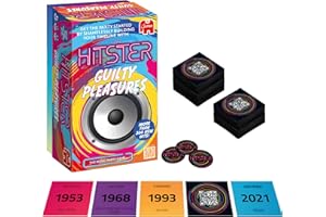 Hitster Guilty Pleasures - The Music Party Board, Card & Quiz Game for Your Most Loved & Cheesy Tunes - 300+ New Songs - Guess the Song, Year & Artist - Adult & Family Games, 2-10 Players - Jumbo (UK)