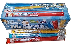 EEZY FREEZZY Eezy Freezy Megapops Freezable Ice Poles/Pops – 27 x 150ml Box | Assorted Flavours: Blue Raspberry, Berry Blast, and Tropical Punch | Suitable for Vegan, Vegetarian & Kosher