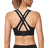 Yvette Sport BH Starker Halt Gepolstert Gekreuzt Rücken Große Brüste Lauf Fitness Yoga Bra