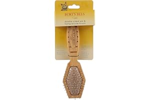 BURT'S BEES FOR PETS Burt's Bees for Cats 2-in-1 Double Sided Pin & Bristle Brush for Cats | One Side of Cat Brush Removes Loose Fur and Prevents Matting | Cat Brush is Ideal for Daily Grooming, Beige