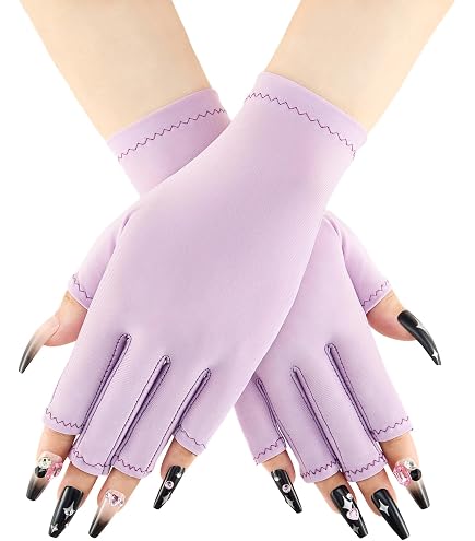 XPOOP UV-Schutz Handschuhe Für Nagellack – Fingerlos, 2 Paar, Weiß, Schützt Vor UV-Lampe