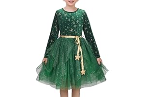 SUNNY FASHION Girls Dress Blue Heart Tulle Party Velvet Holiday Winter Warm Party Age 6-12 Years