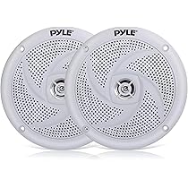 Pyle Marine Luidsprekers - 2-weg Waterdichte en Weerbestendige Speakers -13 cm Maritieme Luidsprekers - Buitenluidsprekers - Audio Stereo Geluidssysteem - 150 Watt - Slank Ontwerp - 1 Paar