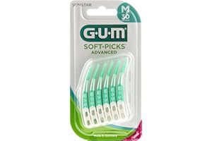 Gum Soft Picks Advanced pour nettoyer les dents et gencives avec un étui de transport, Lot de 30 pièces
