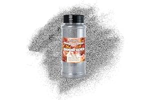 ASLANKA 140g Purpurina Plata para Manualidades, Brillantina para Maquillaje, Cuerpo, Cabello, Uñas y Arte