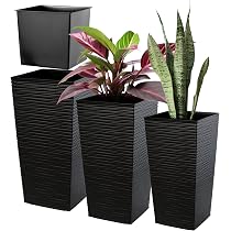 KADAX Kunststoff-Blumentopf Schwarz – 11,5 Cm, Moderner Übertopf Für Sukkulenten & Kräuter Innen/außen