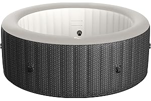 FOXCUP GARDWELL Whirlpool aufblasbar Outdoor Gardwell Grey Cloud 204 x 70 cm für 6 Personen mit Massagedüsen und Filter - Aufblasfunktion per Knopfdruck Pool rund in grau