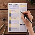 Doodle Weekly To Do List Notepad, Undated Weekly Planner with 50 Tear-Off Planning Sheets, Habit Tracker Pad for Your Tasks and Priorities, Organizing Memo Pad for Office, Home & School|A5 Size|90 GSM