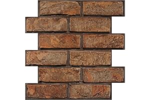 COMSTICKC Adesivi Murali 3D Mattoni, Alta qualità PVC Pannelli Murali 3D Adesivi, 10 Pezzi 30 x 30cm, Pannelli Decorativi per Pareti 3D per Soggiorno, Bagno, Cucina Decorativo Parete Interne