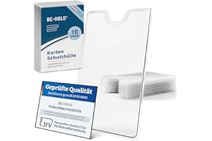 BE-HOLD 10 x Scheckkartenhülle, EC Karten Schutzhülle zum Schutz Ihrer Bankkarten, Kreditkarten usw. für ihre Geldbörse