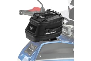 Rhinowalk Motorcykel Tank Bag 5 L – 6,5 L med stark magnetisk snabbfrigörande magnetisk tank bag med regnskydd passar Harley Davidson, Indian, Honda, Yamaha, Suzuki och mer
