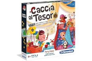 Clementoni - Caccia al Tesoro, Gioco da Tavolo, Party Game per Bambini 6+ Anni e Tutta la Famiglia, 2-12 Giocatori, Più di 80 Indizi e Indovinelli, Made in Italy, Lingua Italiana, 16153