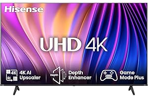 Hisense TV 55" 4K Ultra HD 55E63NT, Smart TV VIDAA U7, Dolby Vision, HDR 10+, DTS Virtual:X, Game Mode Plus, Alexa Built-in, VIDAA Voice, Tuner DVB-T2/S2 HEVC 10, lativù 4K