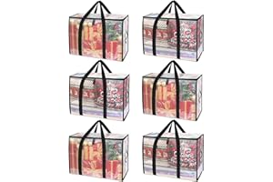 BALEINE 6-Pack 105L Moving Totes with Reinforced Handles, Heavy-Duty UnderBed Storage Bag for Moving Boxes, Clothes, Travel, Attics (105L, 6-Pack White)