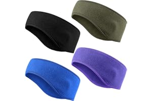 BBTO 4 Stück Kinder Fleece Stirnband Winter Laufstirnband Ohrenwärmer Ohrenschützer für Outdoor Sport Joggen