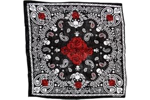 Topkids Accessories Biker Bandana Stirnband, Alternative Kleidung, Herren Taschentücher, Motorrad Zubehör, Gesichtsmaske, Gothic Geschenke, Shemagh Schal Herren, Totenkopfmaske