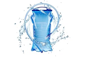 TRIWONDER Bolsa de Agua de Material PEVA 2L Vejiga de Mochila para Hidratación Deportivas Plegable sin BPA para Correr Ciclismo Senderismo al Aire Lible