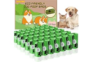 YAMAIDUO 630 Pièces Sac a Crottes Chien, Biodegradable Anti-Fuite Sac à Crottes pour Chien, Sac Dejection Canine Avec Senteur Lavande, 22.5 x 30 CM Sac Caca Chien (42 Rouleaux, 15 par Rouleau)