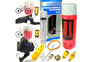 FANTIC26 Shimano Hydraulik Mineral ÖL 100ml + F26 Scheibenbremsen Wartungs Service Kit MTB Ebike Tour Rennrad Gravel Disc Entlüftungs bleeding Set,3in1 Bleedblock, Befüllbecher Trichter mit M5 M7 M6 Anschluss