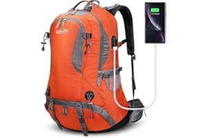 G4Free Hiking Backpack 50L Waterproof Backpack with Rain Cover for Mountaineering Travel Camping Trekking Outdoor Sports for Men Women