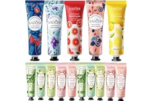 Luthando Mini zestaw kremu do rąk, mini krem do rąk, zestaw prezentowy, 15 x 30 ml, zapach dłoni i stóp, mały krem pielęgnacyjny, zestaw upominkowy dla kobiet i mężczyzn, prezent urodzinowy