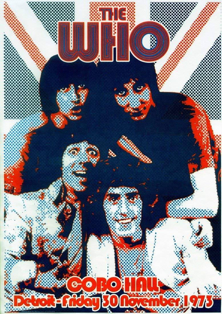 Tallenge - Retro Vintage Music Concert Poster - The Who - Detroit 1973 Music Collection - X Large Poster Paper (24 x 34 inches)