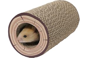 Rosewood Shred-a-Log Corrugated Tunnel for Small Animals – Cardboard Boredom Breaker, Safe-to-Chew, Enrichment Play Toy for Rabbits, Guinea Pigs, Hamsters and Rats