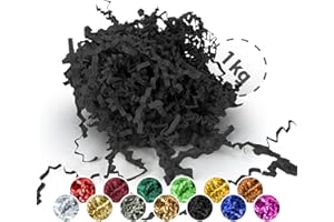 Verpackungswelt Material de relleno 1 kg | Papel triturado para cajas de regalo y paquetes | Fabricado en Alemania | Decoración y protección | Material de embalaje y accesorios para envolver regalos |