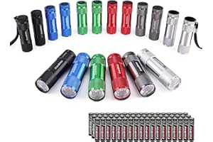 EverBrite 18-częściowy zestaw latarek LED, mini latarka ze smyczą i 54 bateriami AAA, upominek, prezent dla gości, latarka ręczna w nagłych wypadkach, na zewnątrz, na kemping