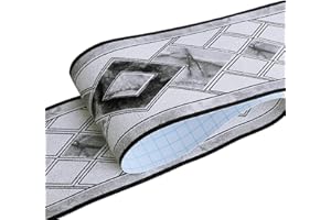 HyFanStr Frise Murale Adhesive 3D Amovibles Blanche Noir Bordure De Papier pour Chambre Cuisine Salon 500X10cm