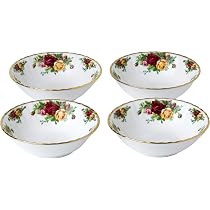 Royal Albert Old Country Roses - Lot 4 Assiettes Porcelaine Fine 20cm