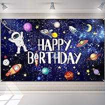Fondale Fotografico Per Festa A Tema Spaziale – Banner In Vinile 210x150 Cm Con Navicella E Alieni, Decorazione Per Compleanno Bambini