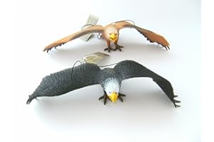 COENELISSEN Adler - Set di 2 aquile in gomma dura, 33 cm, con aquila calve, uccelli, uccelli rapaci, animali