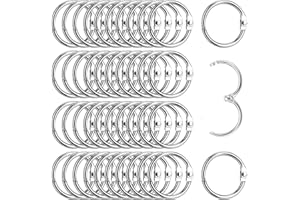 MaYuLa 100Pcs Binder Rings 20mm Revision Card Rings Flashcard Rings Index Card Rings Metal Book Rings Small Paper Binding Rings Clip Rings for Notebook Scrapbook Album Craft DIY Keychains
