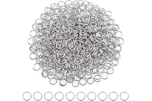 TOAOB THE ONE AND ONLY BABY TOAOB 500pcs Anneaux de Saut Ouvert de Jonction Jump Rings en Acier Inoxydable Argent 5mm Connecteur de Bijoux Chaine Links pour Fabrication de Bracelet Collier Loisirs Créatifs