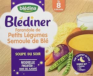 Bledina Blediner Soupe Du Soir Legumes Et Semoule De Ble Des 8 Mois 2 X 250 Ml Pack De 9 Amazon Fr Epicerie Bledina Blediner Soupe Du Soir Legumes Et Semoule De Ble Des 8 Mois 2 X 250 Ml Pack De 9 Amazon Fr Epicerie