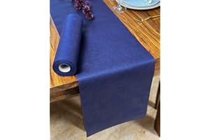 ‎NATUARTE NATUARTE, Tischläufer Dunkelblau, Vlies Tischläufer, Deko Tischband, 25 Meter x 30 Zentimeter, Tischdekoration, Dekor Taufen Kommunionen Hochzeit Geburtstage, Tischläufer Rolle,Farbe Marineblau