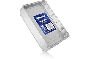 Coppice Barquettes Aluminium 32x20x3cm - Lot de 20 | Barquettes Jetables pour Cuisson, BBQ, Congélation, Four, Micro-ondes & Friteuse à air | Aluminium Alimentaire Recyclable et Réutilisable