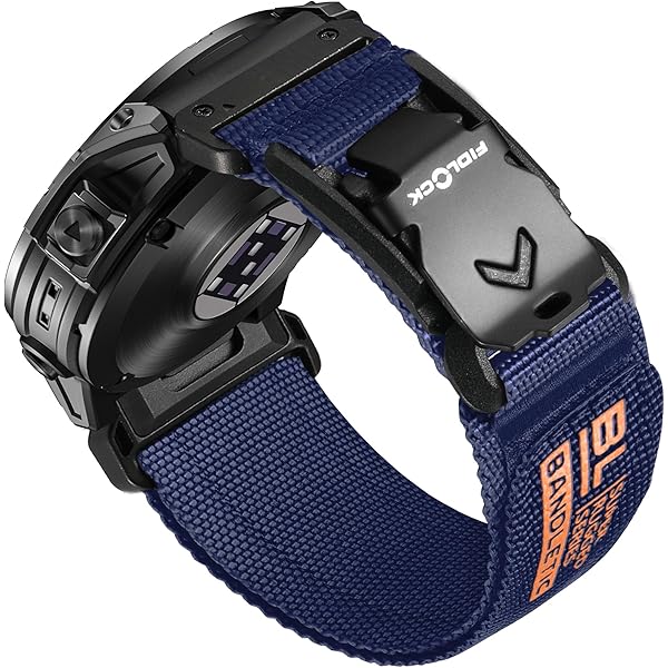 Bracelet Nylon Compatible Garmin Fenix 6/7, Instinct, Forerunner - Largeur 22mm, Boucle QuickFit - Taille M (165-180mm) Ou L (180-200mm) - Style Tactique